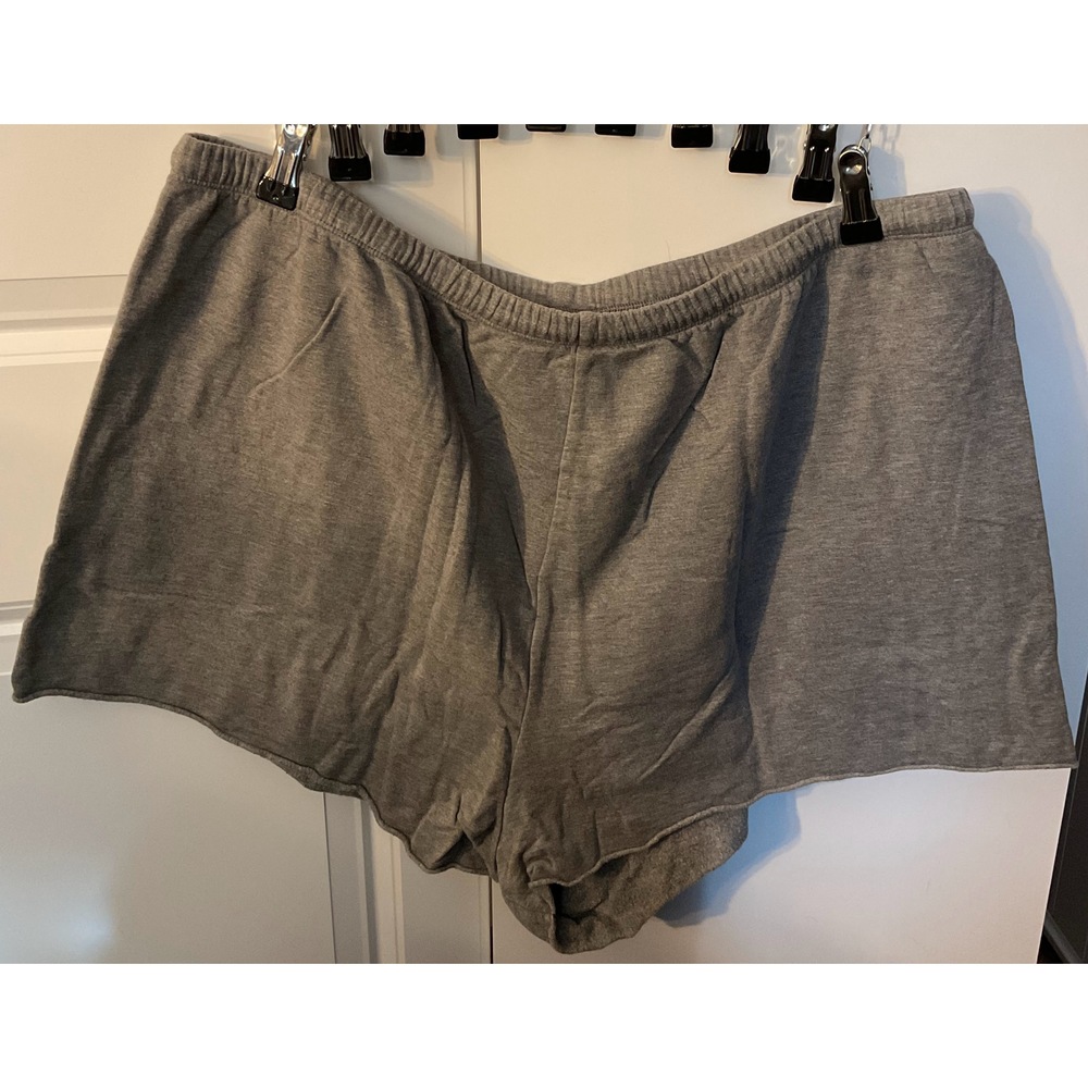 OFFLINE by aerie OTT Fleece Shorts Drawstring Gray Tie Drawstring XXL - Picture 2 of 7